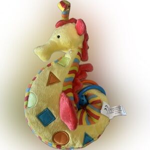 New with Tags Jelly Kitten - Vibrant Yellow and orange Plush Seahorse.